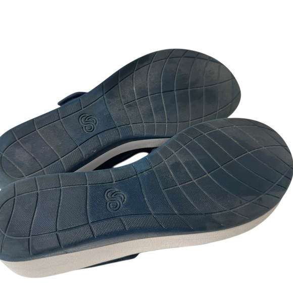 Clarks Women’s Cloudsteppers Mira Ease Slide Navy Blue Sandals Size 9 - Picture 8 of 8